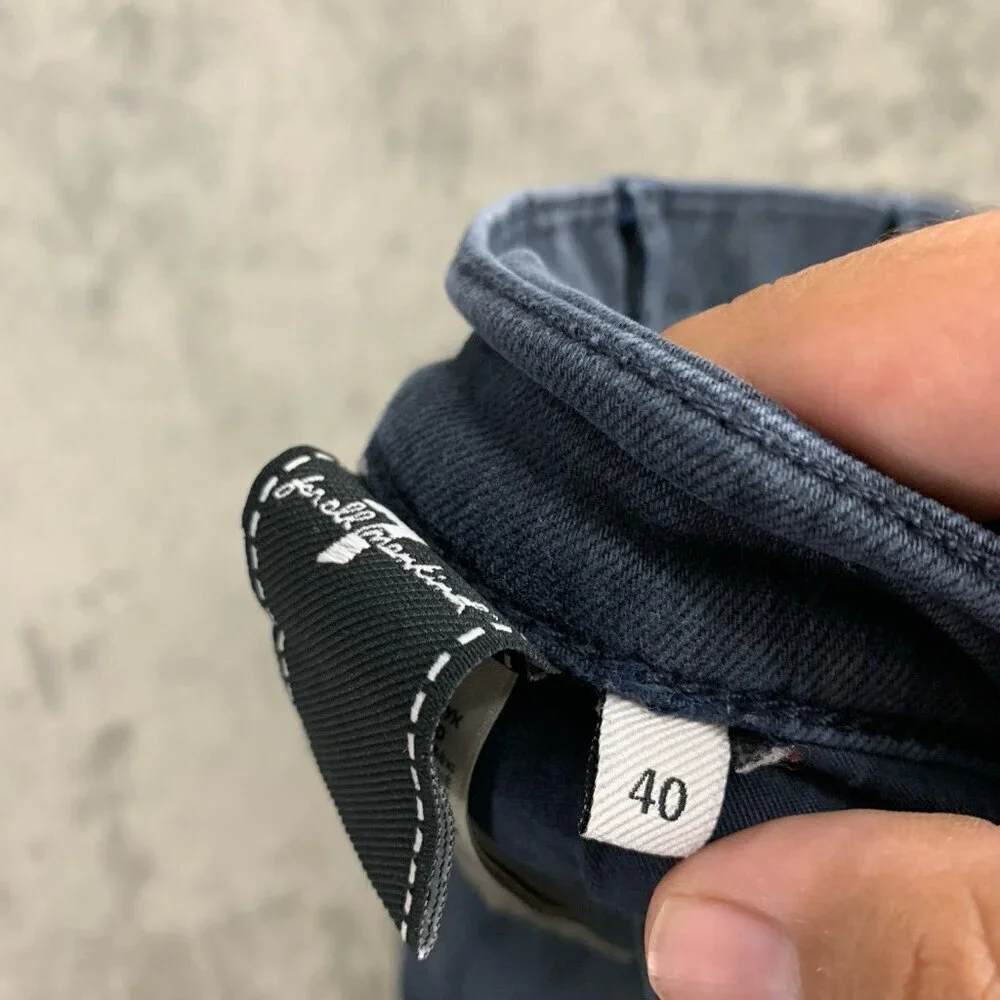 7 for all Mankind Slimmy Jeans Mens 40x31” Faded Blue Straight Leg Denim Stretch